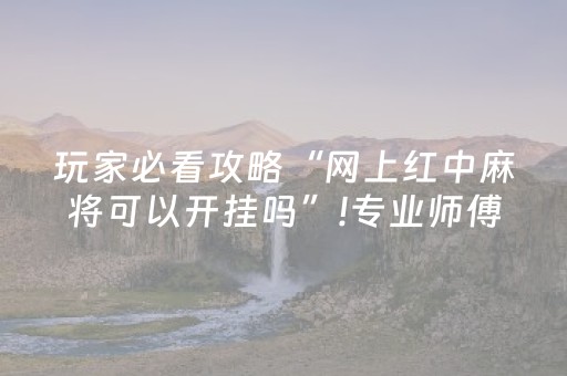 玩家必看攻略“网上红中麻将可以开挂吗”!专业师傅带你一起了解（详细教程）-知乎