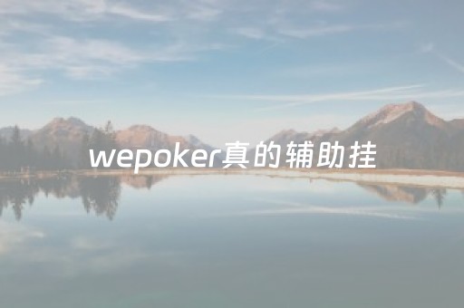 wepoker真的辅助挂（wepoker挂）