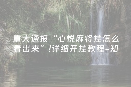 重大通报“心悦麻将挂怎么看出来”!详细开挂教程-知乎