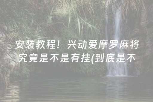 安装教程！兴动爱摩罗麻将究竟是不是有挂(到底是不是有挂)