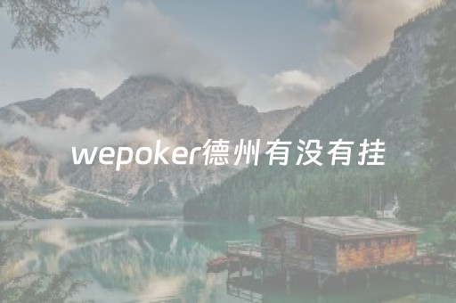 wepoker德州有没有挂（wepoker德州透视挂免费）