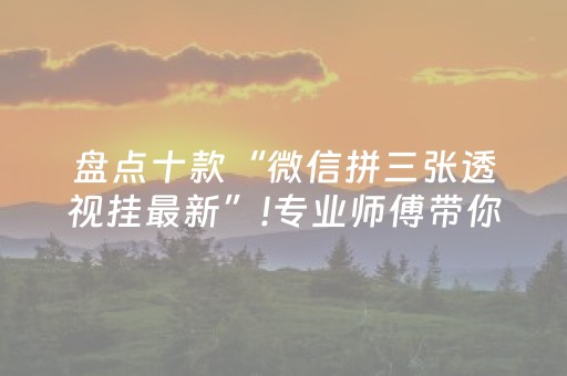 盘点十款“微信拼三张透视挂最新”!专业师傅带你一起了解（详细教程）-知乎