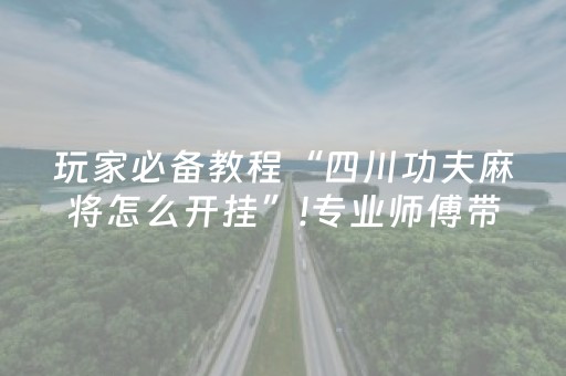 玩家必备教程“四川功夫麻将怎么开挂”!专业师傅带你一起了解（详细教程）-知乎