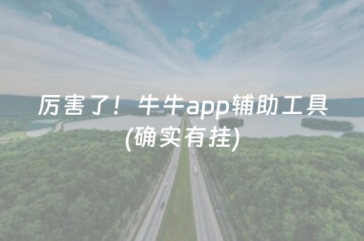 厉害了！牛牛app辅助工具(确实有挂)