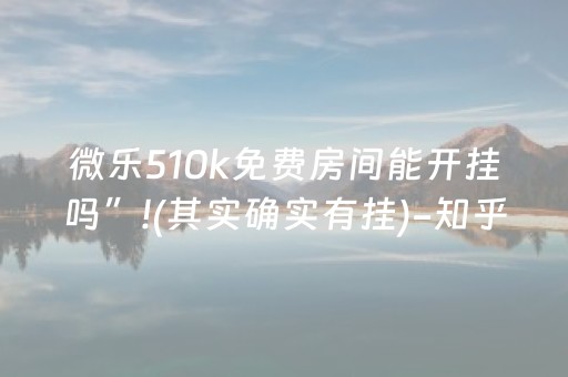 微乐510k免费房间能开挂吗”!(其实确实有挂)-知乎