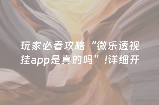 玩家必看攻略“微乐透视挂app是真的吗”!详细开挂教程-知乎