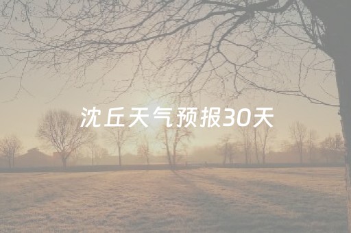 沈丘天气预报30天（沈丘天气预报一周）