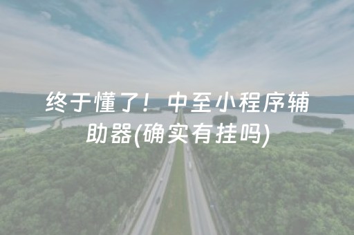 终于懂了！中至小程序辅助器(确实有挂吗)