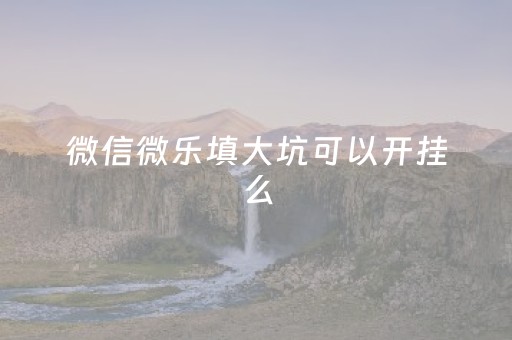 微信微乐填大坑可以开挂么（微信微乐填大坑必赢）