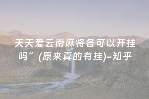 天天爱云南麻将各可以开挂吗”(原来真的有挂)-知乎