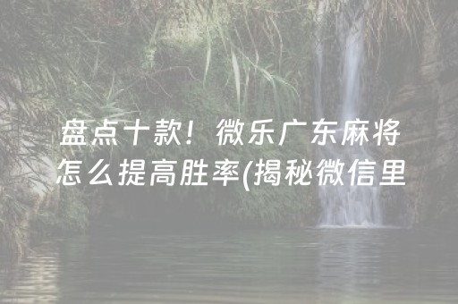 盘点十款！微乐广东麻将怎么提高胜率(揭秘微信里输赢技巧)