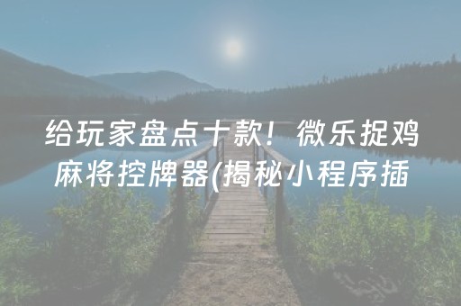 给玩家盘点十款！微乐捉鸡麻将控牌器(揭秘小程序插件免费)