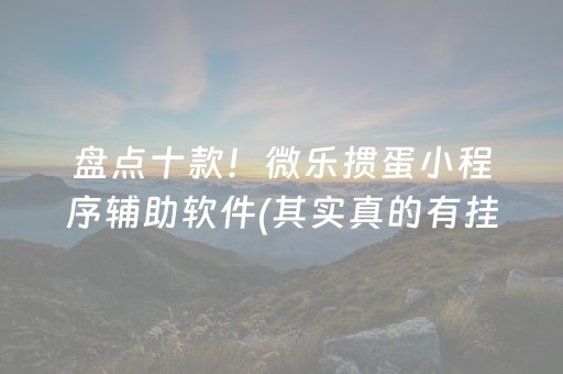 盘点十款！微乐掼蛋小程序辅助软件(其实真的有挂)