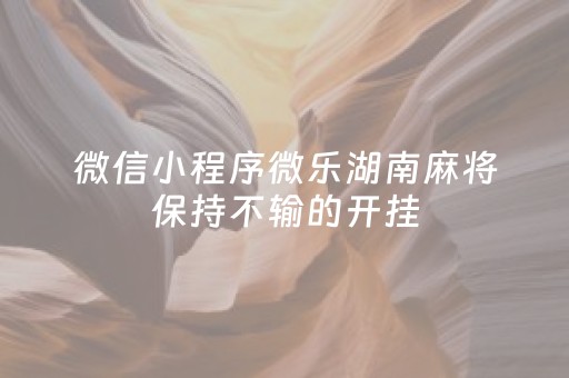 微信小程序微乐湖南麻将保持不输的开挂（微乐湖南麻将新手口令）