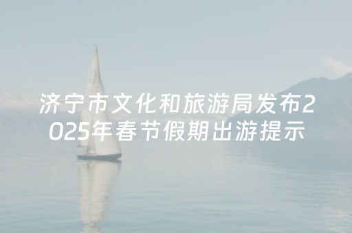 济宁市文化和旅游局发布2025年春节假期出游提示