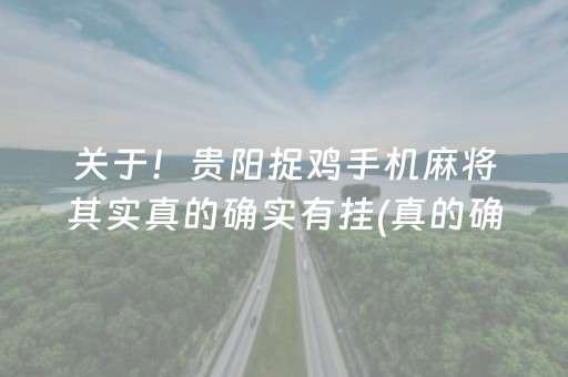 关于！贵阳捉鸡手机麻将其实真的确实有挂(真的确实是有挂)