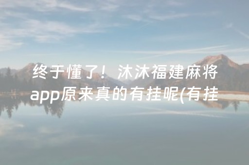 终于懂了！沐沐福建麻将app原来真的有挂呢(有挂技巧辅助器)