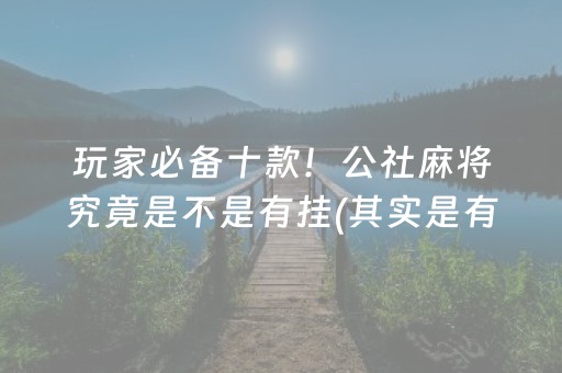 玩家必备十款！公社麻将究竟是不是有挂(其实是有挂确实有挂)