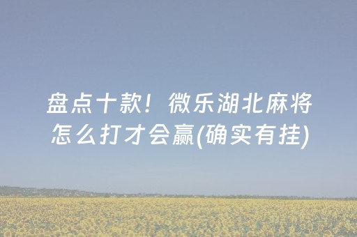 盘点十款！微乐湖北麻将怎么打才会赢(确实有挂)