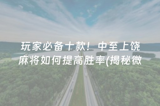 玩家必备十款！中至上饶麻将如何提高胜率(揭秘微信里专用神器)