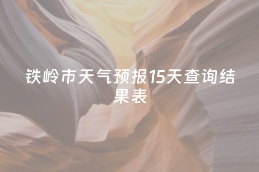 铁岭市天气预报15天查询结果表（铁岭市天气预报15天查询结果表图片）