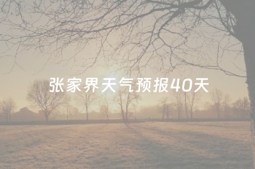 张家界天气预报40天（张家界天气预报40天景区天气）