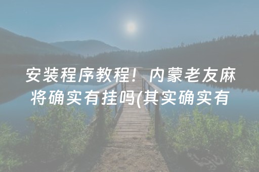 安装程序教程！内蒙老友麻将确实有挂吗(其实确实有挂)