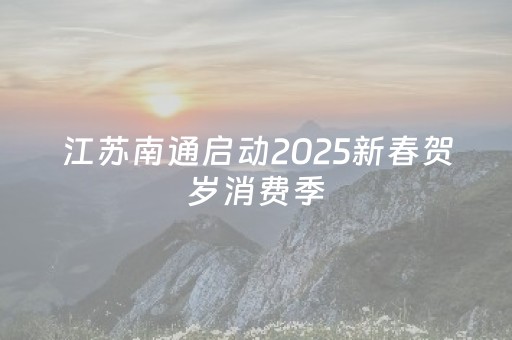 江苏南通启动2025新春贺岁消费季