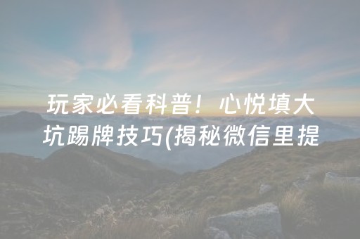 玩家必备教程！麻友圈2麻将到底能不能开挂(有挂技巧辅助器)