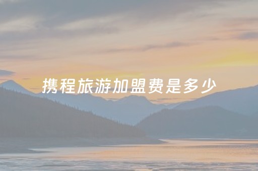 携程旅游加盟费是多少（携程旅游加盟条件）