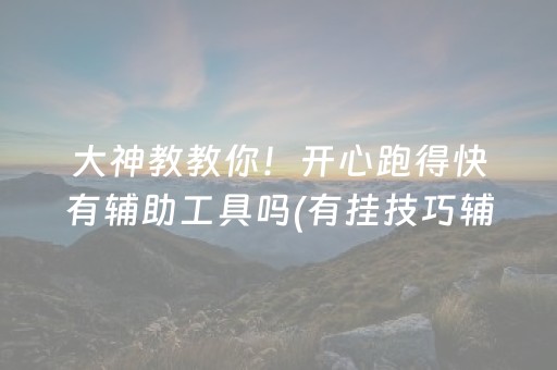 大神教教你！开心跑得快有辅助工具吗(有挂技巧辅助器)