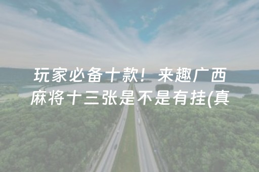 玩家必备十款！来趣广西麻将十三张是不是有挂(真的确实是有挂)