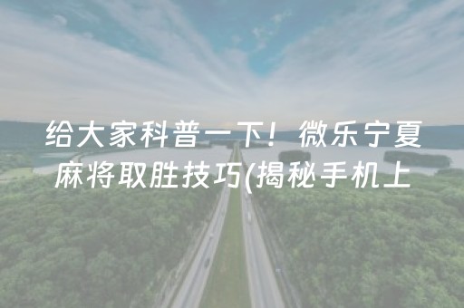 玩家必备“微乐安徽麻将确实有透视挂”（开挂辅助脚本)