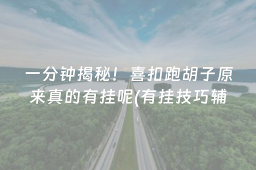 一分钟揭秘！喜扣跑胡子原来真的有挂呢(有挂技巧辅助器)