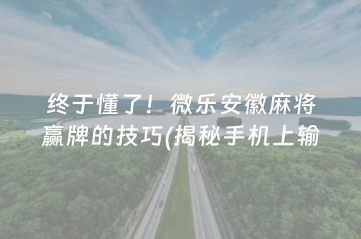 玩家必看攻略“微信小程序麻将怎么能调好牌”（万能开挂器)