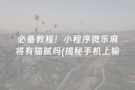 分享玩家攻略“微乐湖南麻将怎么让系统发好牌”（小程序辅助软件)