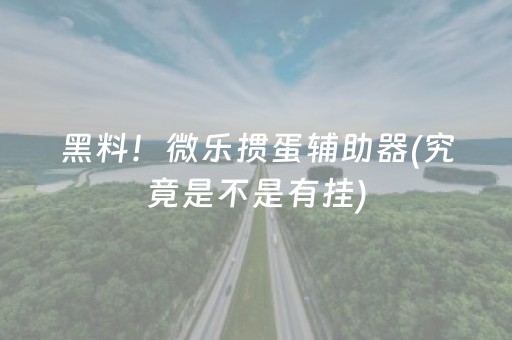 必看盘点揭秘“微乐山东麻将自建房胜负规律”（开挂神器下载)