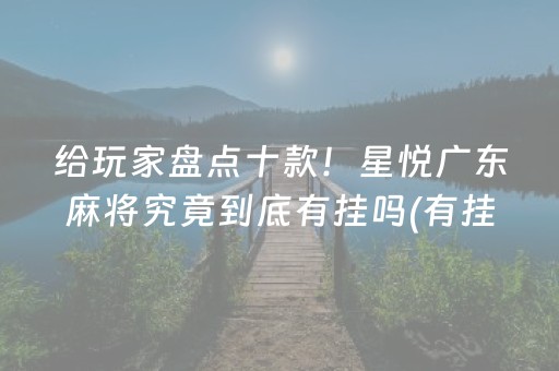 给玩家盘点十款！星悦广东麻将究竟到底有挂吗(有挂技巧辅助器)