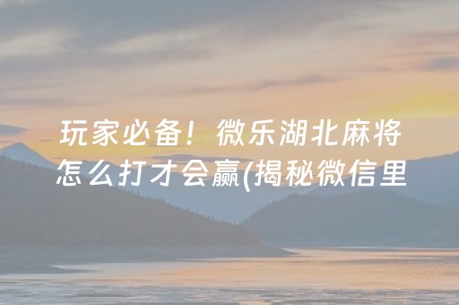 玩家必看科普“雀神广东麻将好友房怎么才能赢”（辅牌器插件购买)