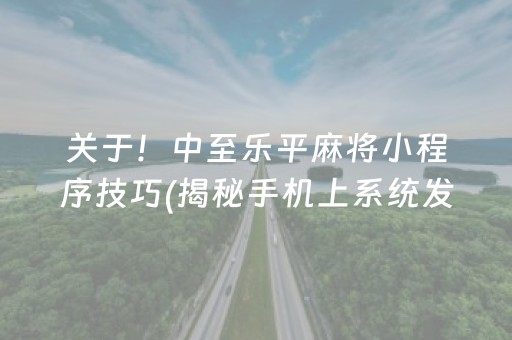 玩家必看攻略“微信小程序麻将怎么设置才能赢”（AI辅助胡牌规则)