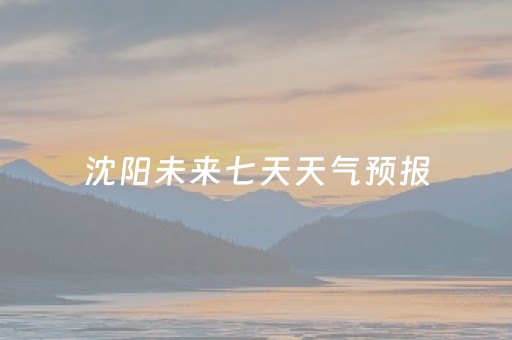 沈阳未来七天天气预报（沈阳未来7天天预报）