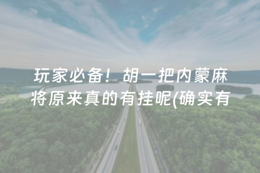 玩家必备！胡一把内蒙麻将原来真的有挂呢(确实有挂)