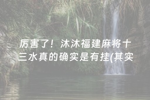 厉害了！沐沐福建麻将十三水真的确实是有挂(其实是有挂确实有挂)