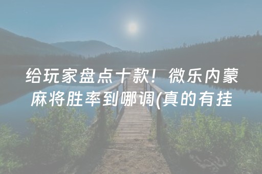 给玩家盘点十款！微乐内蒙麻将胜率到哪调(真的有挂确实有挂)