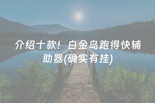 介绍十款！白金岛跑得快辅助器(确实有挂)