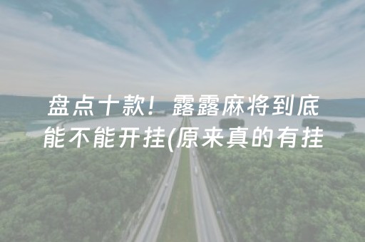 盘点十款！露露麻将到底能不能开挂(原来真的有挂)