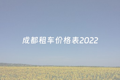 成都租车价格表2022（成都自驾租车网价目表车型）