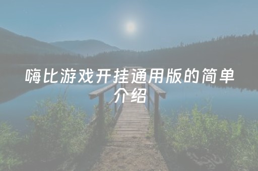 嗨比游戏开挂通用版的简单介绍