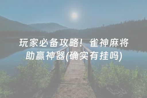 玩家必备攻略！雀神麻将助赢神器(确实有挂吗)