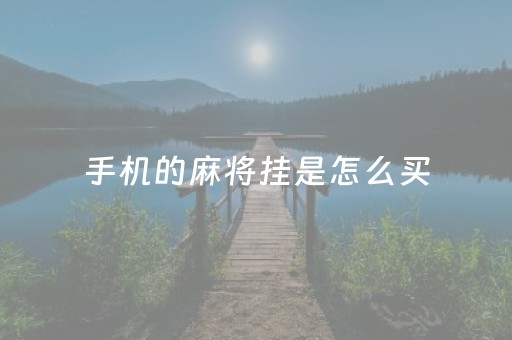 手机的麻将挂是怎么买（手机麻将的挂真的有用）